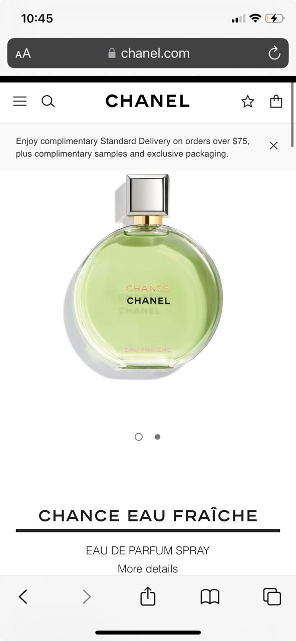 New Chanel Chance Perfum 50 ml